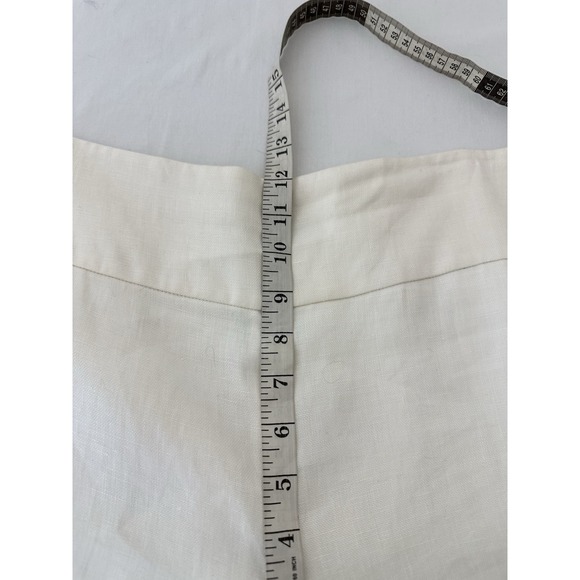 Lauren Ralph Lauren Linen Pants Trousers Wide Leg 14 Lined White Nautical - Picture 6 of 8